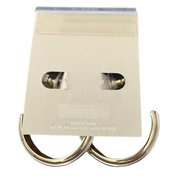 14th & Union Two Toned Hoop Earrings - Picture 2 of 2